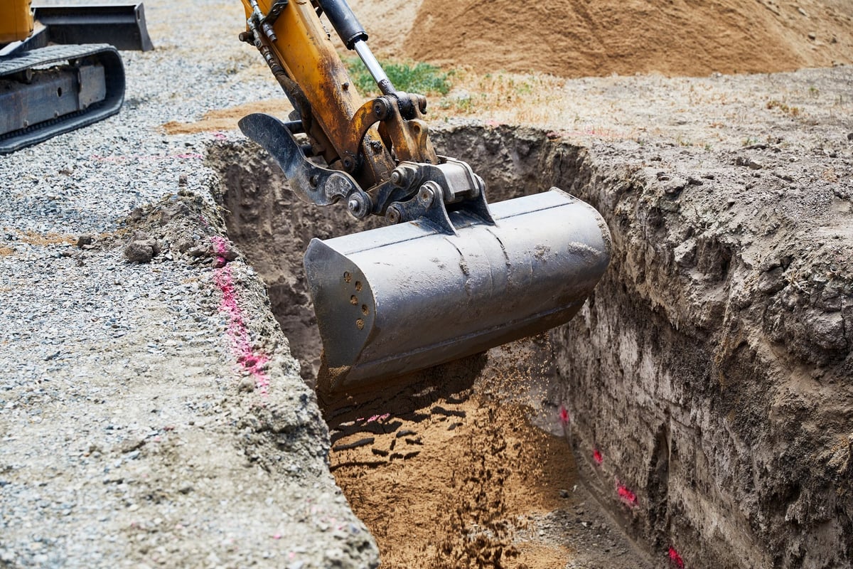 Footings and foundation excavation